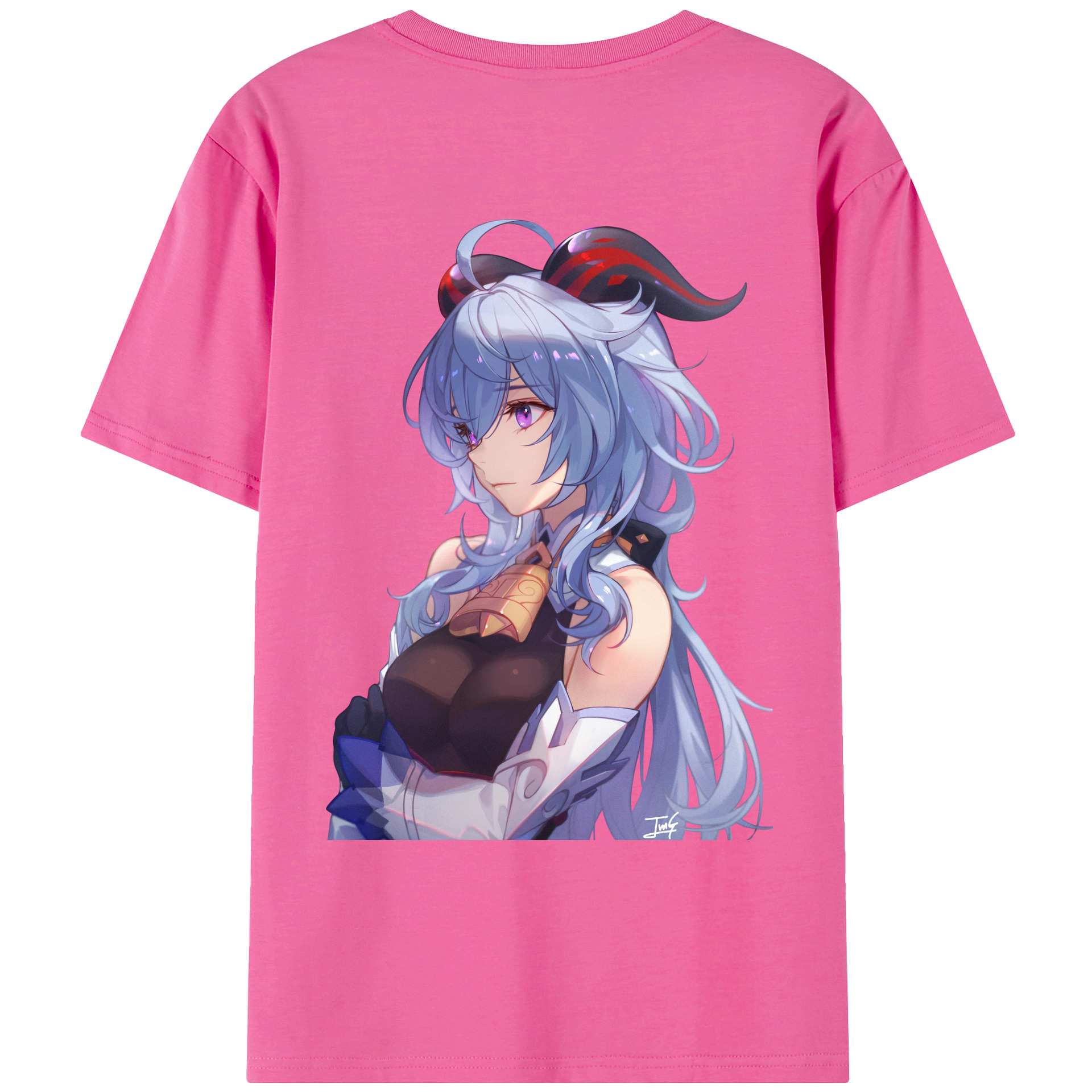げんし神 甘雨 かんう genshin Ganyu レディース半袖Tシャツ(バックプリント)